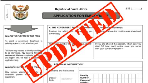 How To Fill Out The Sa Government Z83 Form A Comprehensive Guide