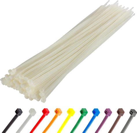 Gocableties Collier De Serrage En Nylon 370 Mmx 4 8 Mm Blanc