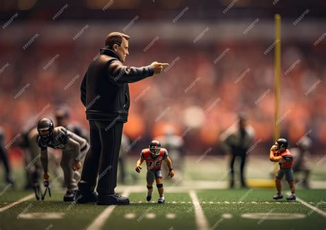 Premium AI Image | A wideangle shot of a coach observing a player's ...