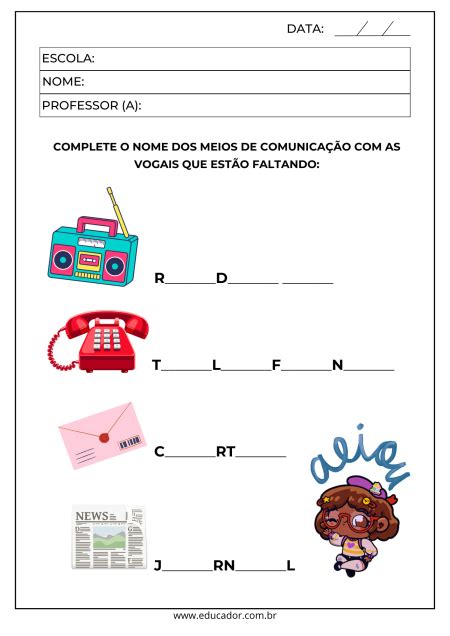 25 atividades sobre meios de comunicação para educação infantil - Educador