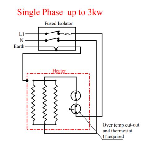 under 3kW immersion heater wiring diagram - Process Heating Services Ltd.