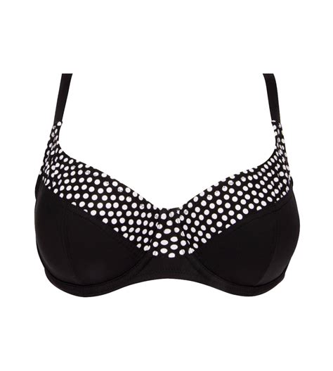 Haut De Bikini Corbeille Fitting Antigel La Muse Dolce Vita Pois Noir