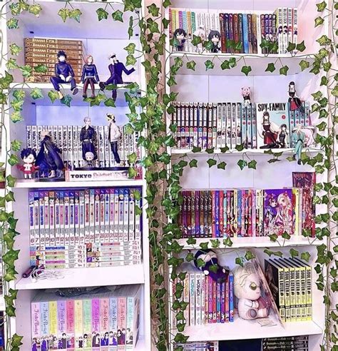 Leafy Manga Shelf | Anime bedroom ideas, Kawaii room, Aesthetic room inspo