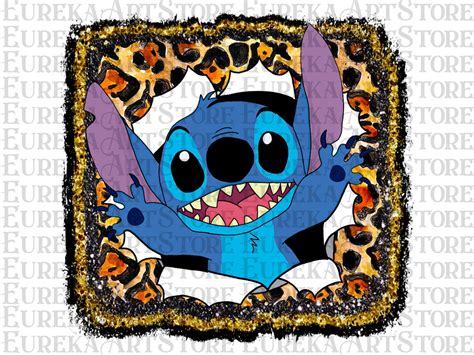 Stitch Breakout Sublimation Design Lilo And Stitch Leopard Etsy