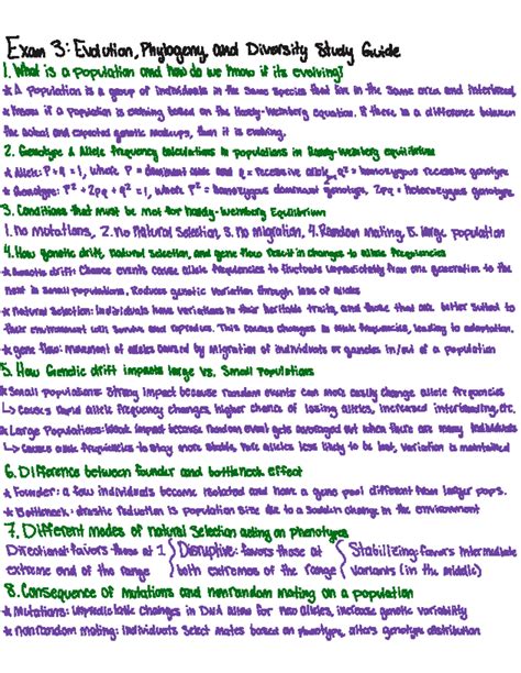 Evolution And Diversity Study Guide Answers