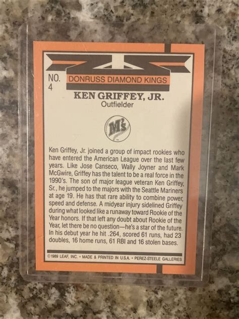 1990 Diamond Kings Ken Griffey Jr Error Card EBay