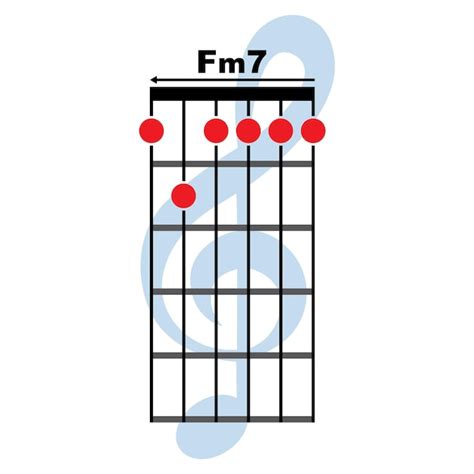 Premium Vector | Fm7 guitar chord icon
