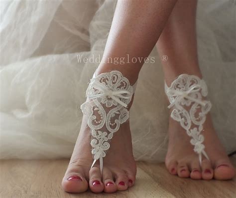 Bridal Barefoot Sandals Ivory Barefoot Sandalsbridal Foot Jewelry