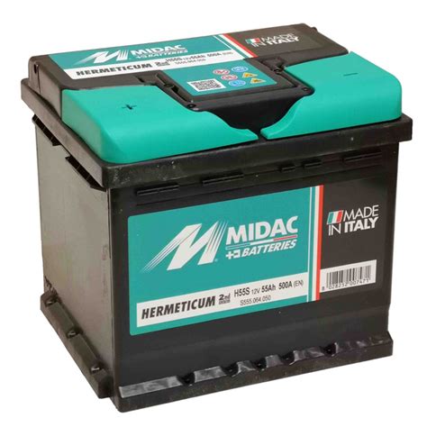 Аккумулятор 6СТ-55 MIDAC HERMETICUM, 12V 55Ah, (+/-), Мидак Герметикум ...