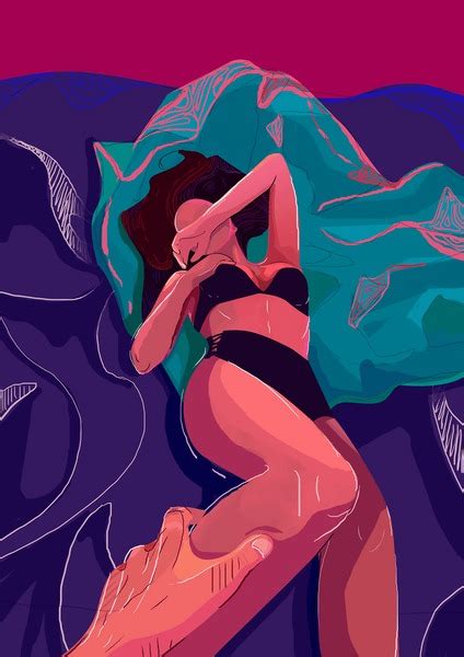 Beautiful Brunette Woman Lying Nude Bed Over 1 Royalty Free Licensable Stock Illustrations