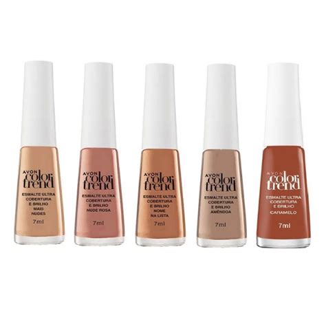 Kit Esmaltes Nude Colortrend Avon Shopee Brasil