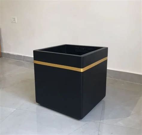 Black Square Cube Frp Planter By Craft Land Size Inches Height