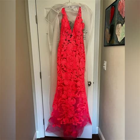 Jovani Dresses Dazzling Hot Pink And Lace Jovani Poshmark