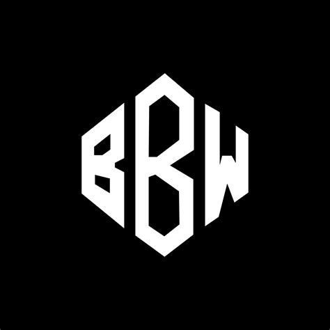 diseño de logotipo de letra bbw con forma de polígono diseño de logotipo en forma de cubo y