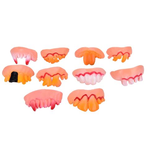 Hot April Fool Gift Halloween Funny False Teeth Gags Practical Jokes Prank Freak Teeth Wacky ...