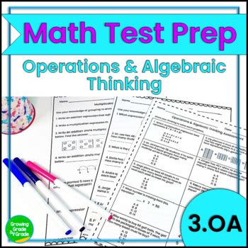 Algebra Worksheets For 3rd Grade Assessment Test