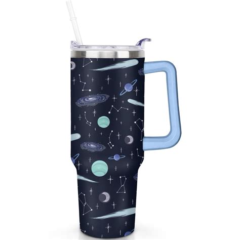 Gifts for Men Women Him Her 40oz Space Tumbler with Handle Flip Straw