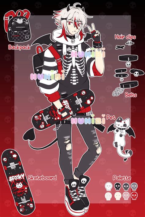 Skater Demon Adopt Closed By Hunibi On Deviantart Character