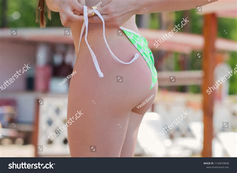 Sexy Female Adjusting Bikini Bottom Stock Photo 1140870848 Shutterstock