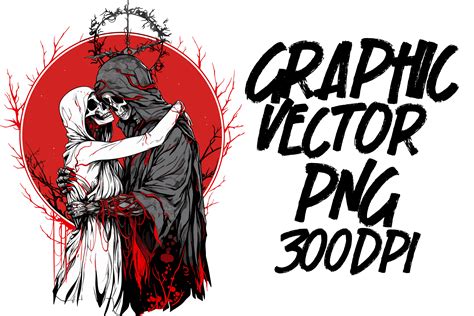 Romance Gothic Couple Halloween Vector Graphic by BuildingCreations