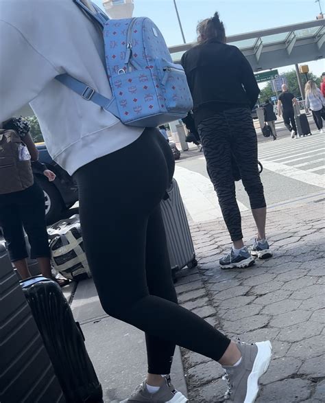Tall European Big Bubbly Ass OC Airport Series Spandex Leggings Yoga Pants Forum