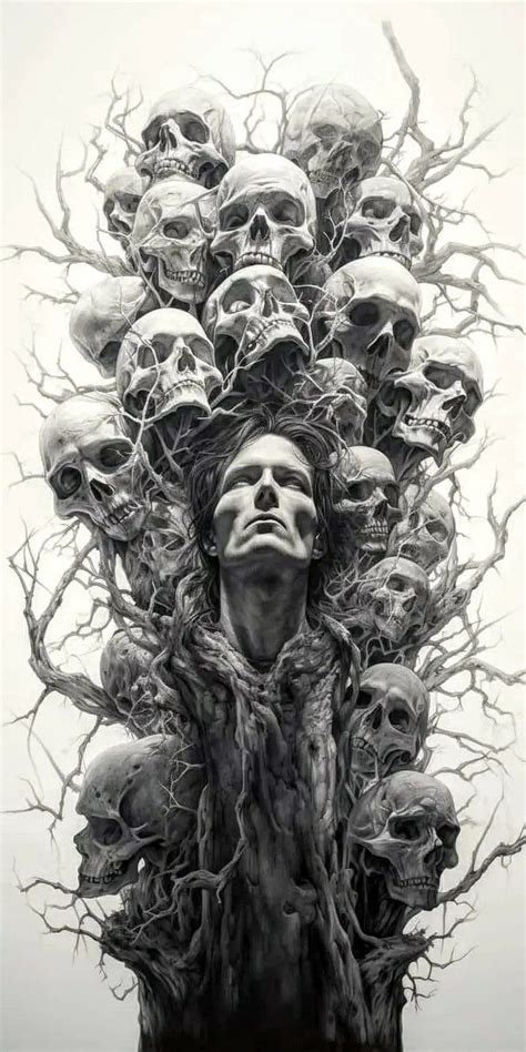 Dark Art Tattoo Inspiration with Skulls