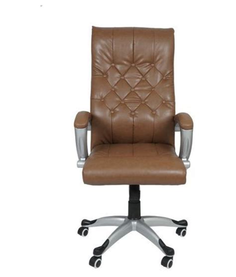 Brown Leatherette Adiko Adxn Comfortable Executive Office Chair At