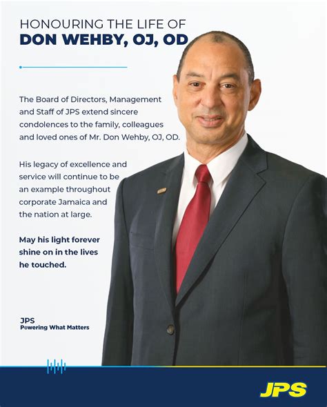 JPS - The JPS family joins the nation in mourning the loss of Mr. Don