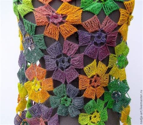 Шаль Яркие Краски Осени Крючком в интернет-магазине на Ярмарке Мастеров ...