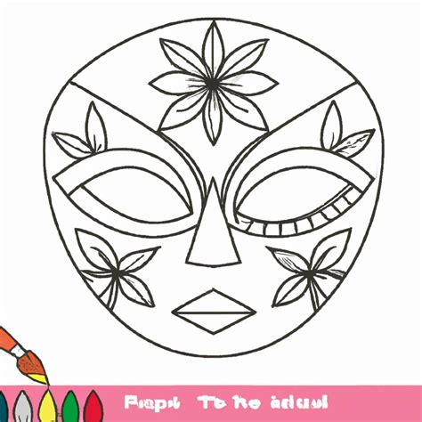 Mascaras De Flores Para Imprimir - Desenhos de Máscaras de Flores para Imprimir e Colorir