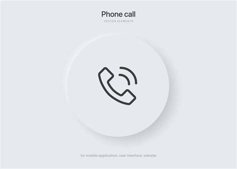 3d Flat Phone Button Icon Incoming Call Calling Mobile Voice Talk