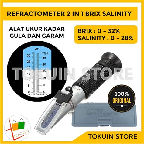 Jual Refractometer Brix Salinity Meter Refraktometer Ukur Kadar Gula