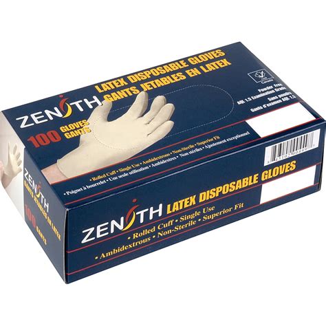 Zenith Safety Products Premium Sensitive Skin Examination Gloves, Large