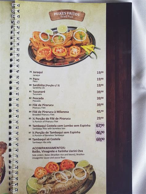 Menu Em Peixaria Morada Do Peixe Restaurante Manaus Beco Goiania Conj