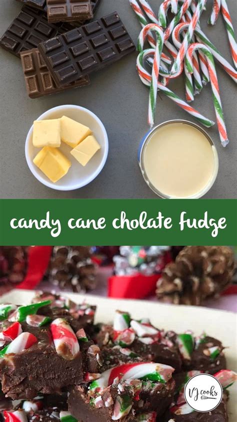 4 Ingredient Candy Cane Chocolate Fudge Recipe From Vj Cooks Video