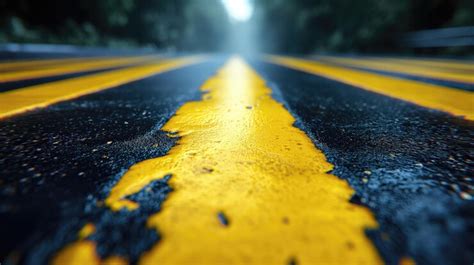 premium photo road markings  asphalt road surface marking ai