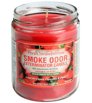 Smoke Odor Exterminator Fresh Strawberries Candle - LM Cigars