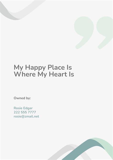 quote planner cover template   word google docs