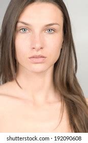 Portrait Head Shot Blond Model Naked Stock Photo Shutterstock