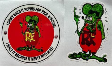 Pack Rat Rod Hot Rod Rat Fink Motorcycle Sticker Vintage Racing Guns Ebay