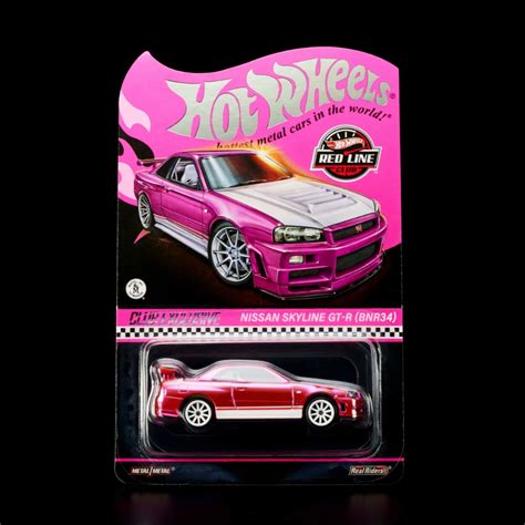 Hotwheels Nissan Skyline Gt R Bnr Red Line Club Hot Wheels