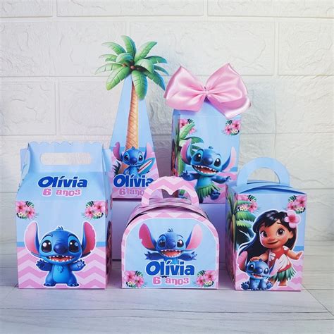 Lembrancinhas Lilo E Stitch - 20 Caixas Lembrancinhas Personalizado Lilo e Stitch | Elo7