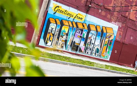 Ohio City Cleveland Sign Stock Photo Alamy