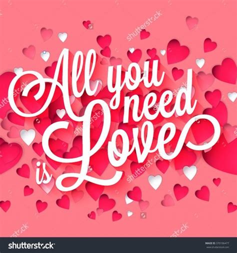 All You Need Is Love Handwritten Typographic Printable Poster Original