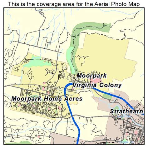 Aerial Photography Map Of Moorpark CA California