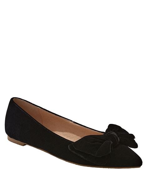 Jack Rogers Debra Ballet Velvet Bow Pointed Toe Flats | Dillard's