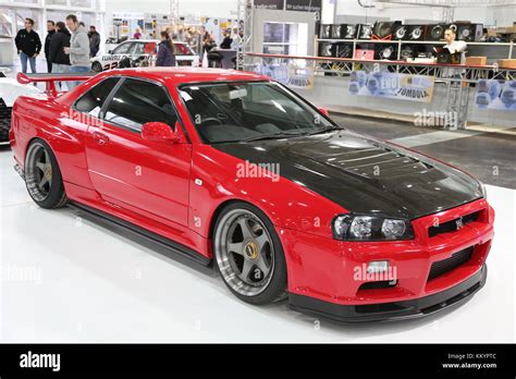 Essen Germany 01st Dec 2017 Nissan Skyline Gt R R34 On Display At The Essen Motor Show On