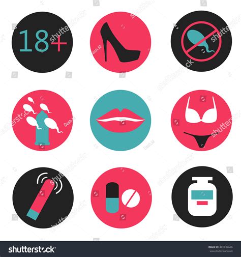 Sex Shop Vector Icons Symbols Set Stock Vector Royalty Free 481832626 Shutterstock