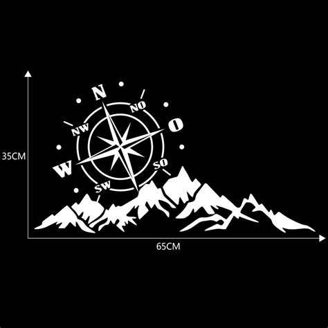 Wholesale Pcs Vinyl Car Stickers And Decals Mountains Compass