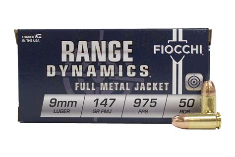 Shop Fiocchi 9mm 147 Gr FMJ Range Dynamics 50 Box For Sale Online